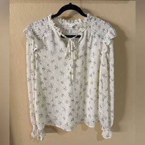 By The River Floral Cream Blouse • Size Medium